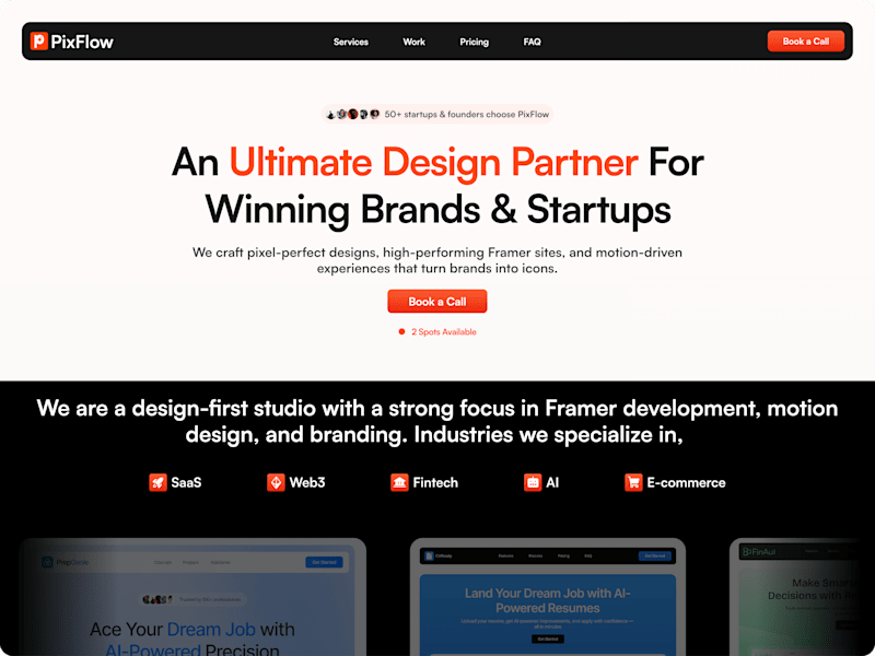 Cover image for Premium Design Studio Landing Page