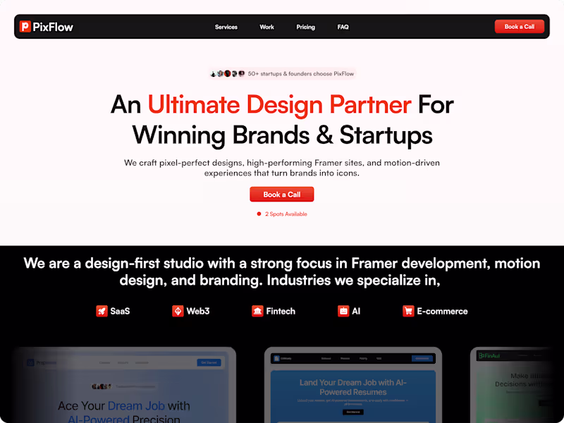 Cover image for Premium Design Studio Landing Page