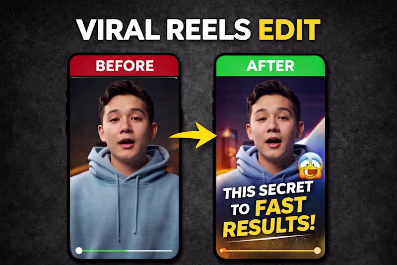 Cover image for I will edit high-retention Instagram reels & YouTube shorts