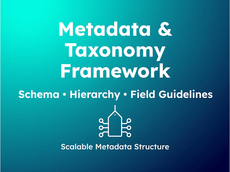 Cover image for Metadata Strategy & Taxonomy Design