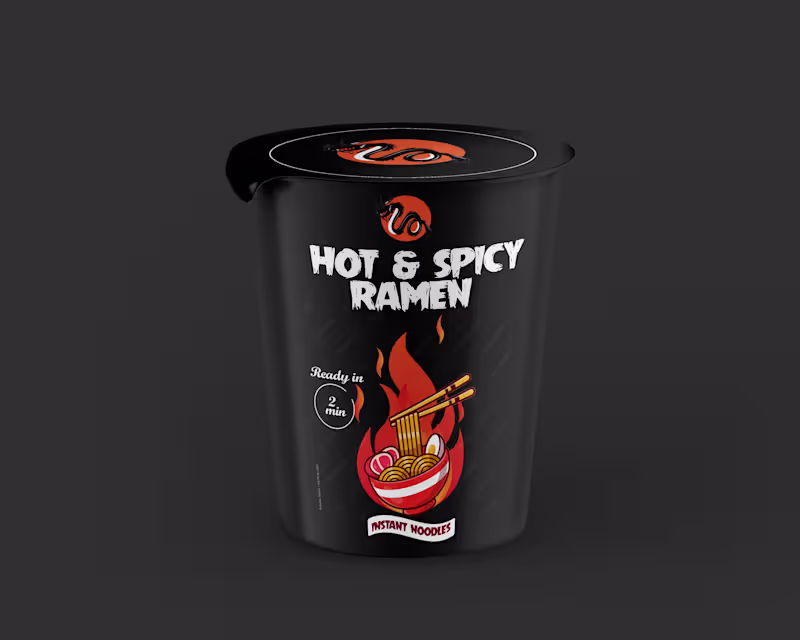 Cover image for HOT & SPICY RAMEN CUP NOODLES :: Behance
