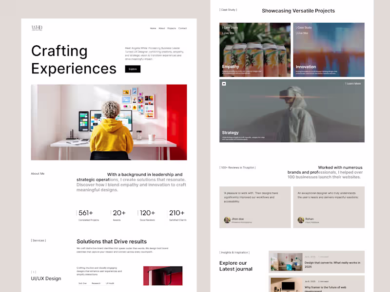 Cover image for Modern Portfolio Website — UI/UX Design Project Overview Thi...