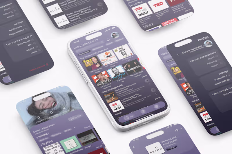Cover image for Wavio | Educational Podcast App | Branding & UX/UI