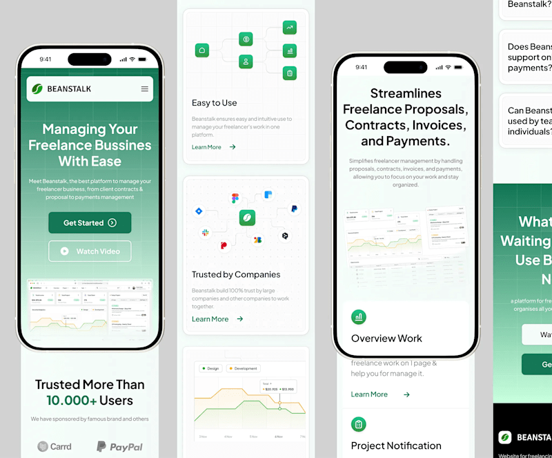 Cover image for  Beanstalk: Mobile Responsive  Landing Page 