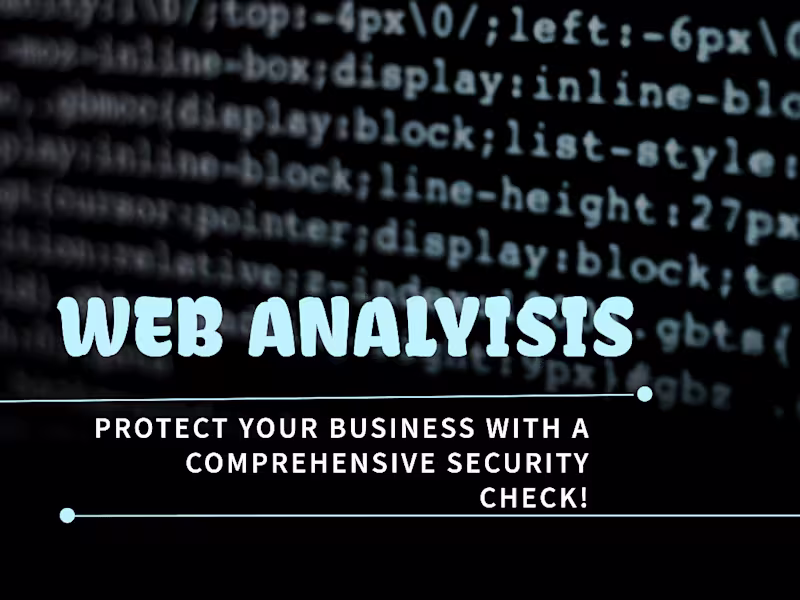 Cover image for Website Vulnerability Analysi