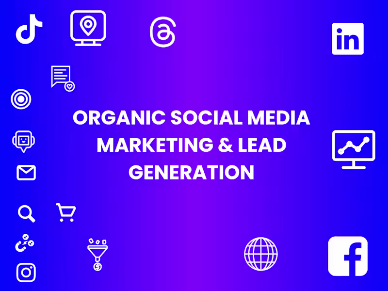 Cover image for Organic social media marketing & lead gen 