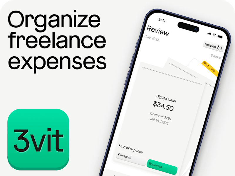 Cover image for 3vit—freelancer's tax & expenses companion