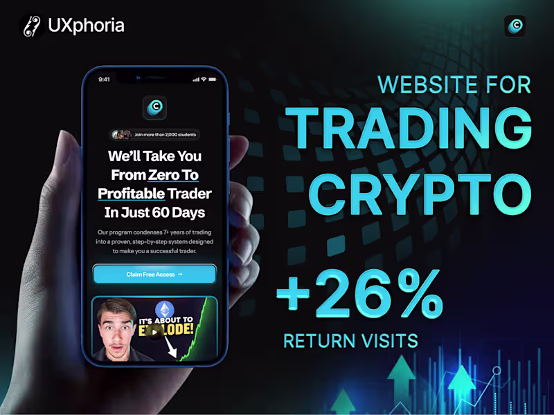 Cover image for Conversion-Focused Landing Page for Crypto Course