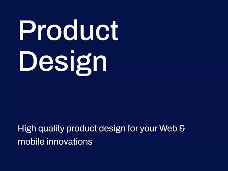 Cover image for Product Design - Mobile, Web & Saas Design