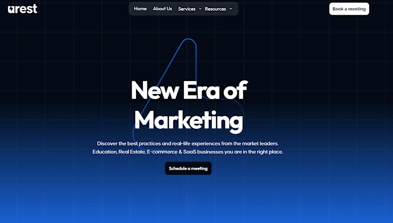 Cover image for Modern Marketing Website for Urest