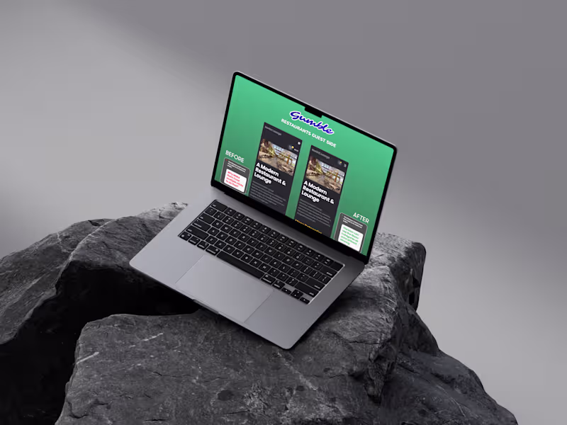 Cover image for Gumble UX Redesign – Guest-Facing Website for a Restaurant.