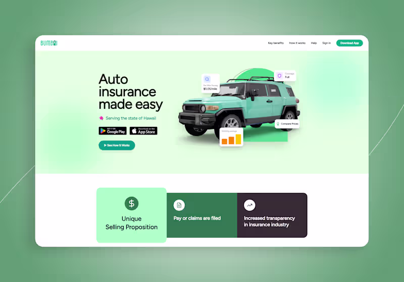 Cover image for Bumbai B2C/DTC Landing Page Design