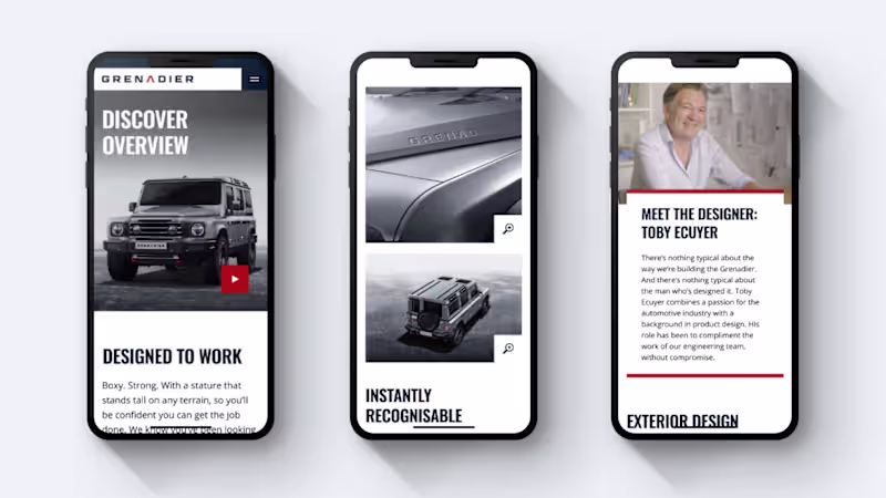 Cover image for INEOS Grenadier Digital Experience Design