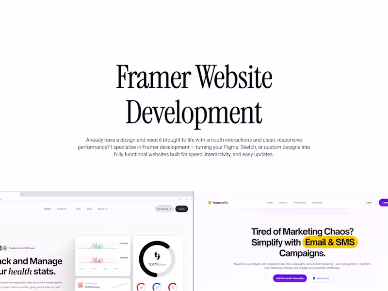 Cover image for Framer Website Development