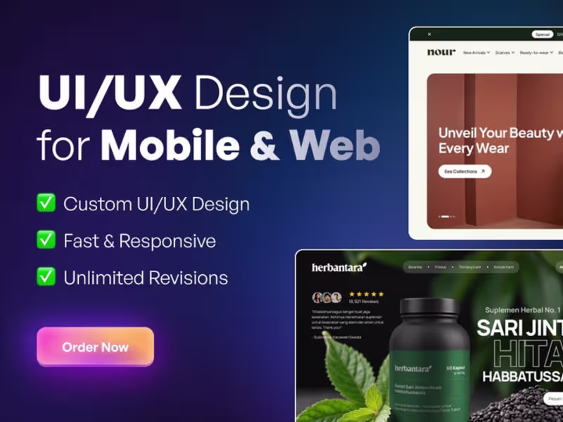 Cover image for Website Design (UI/UX, Figma Ready)
