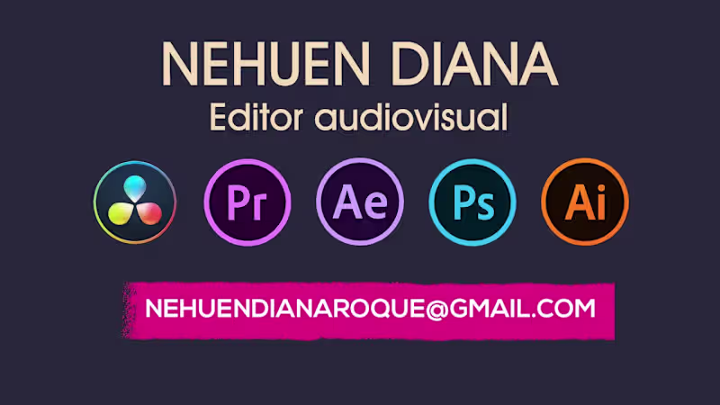 Cover image for Nehuen Diana's Reel - Video editor 
