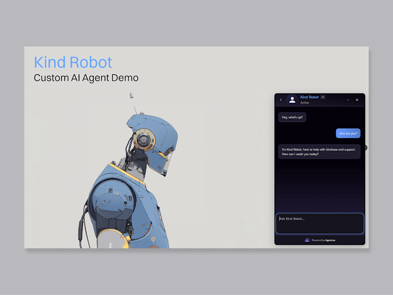 Cover image for Kind Robot AI Agent Chat Widget