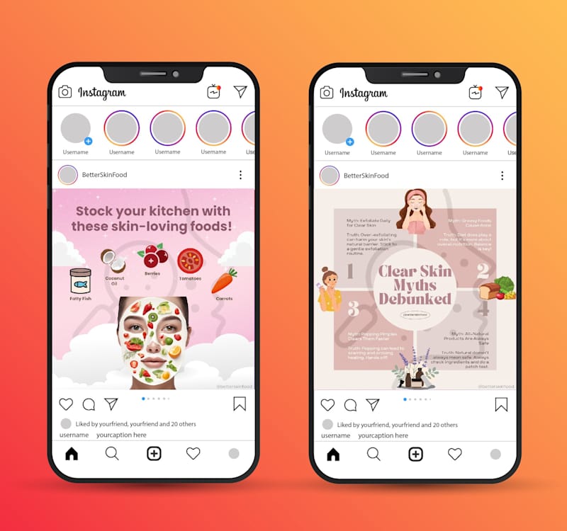 Cover image for Skincare Infographics Design for Instagram