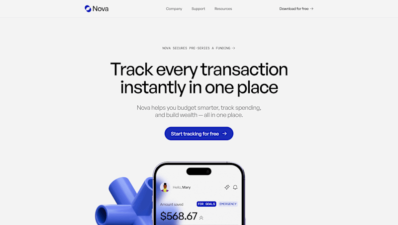 Cover image for Design of Nova Personal Finance Tool