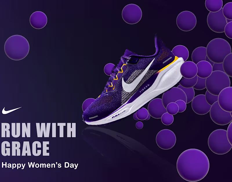 Cover image for Nike Running Shoes Women's Day Speacial Poster Design