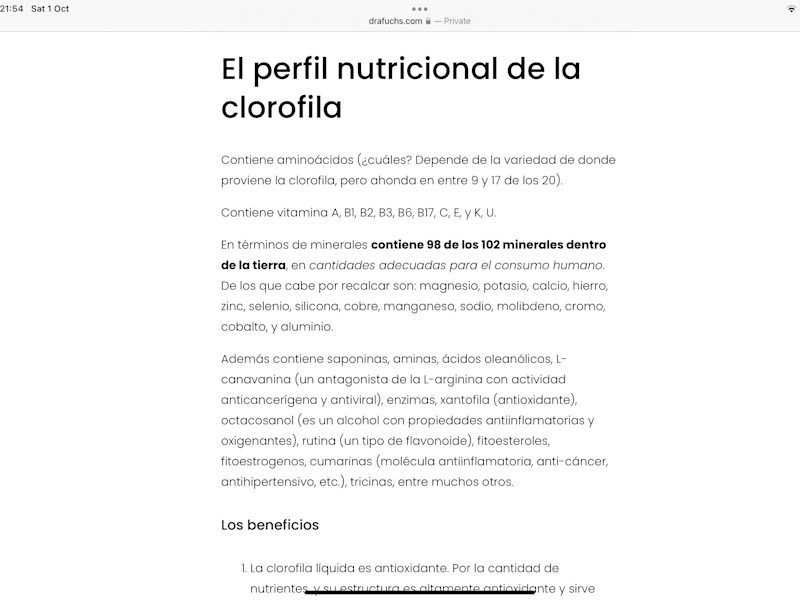 Cover image for Los beneficios de la clorofila, y los mejores suplementos del m…