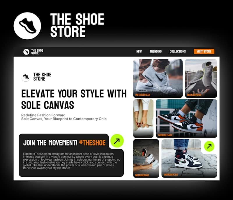 Cover image for THE SHOE STORE | Hero section design | figma :: Behance