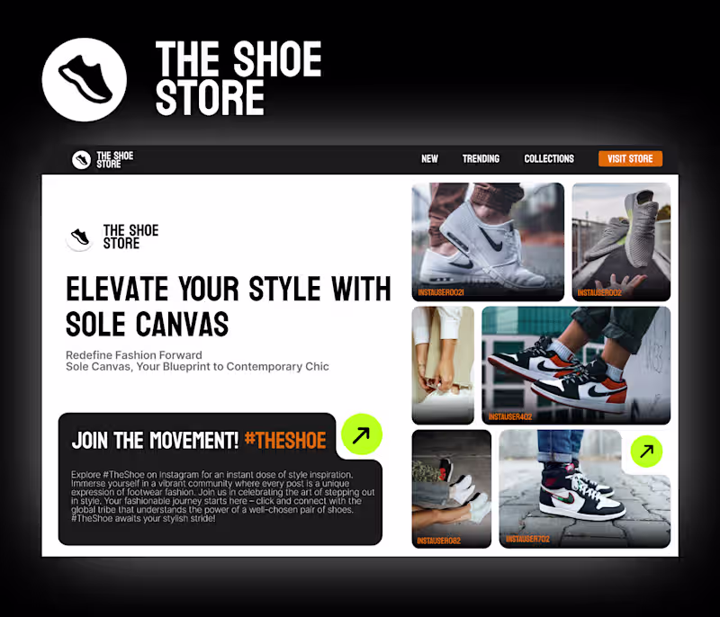 Cover image for THE SHOE STORE | Hero section design | figma :: Behance