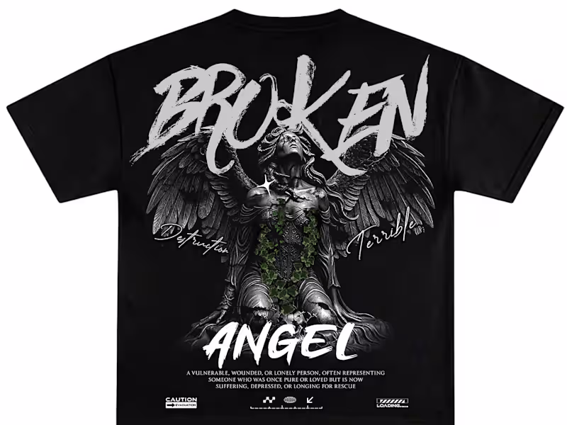Cover image for Broken angel Custom Streetwear Graphic