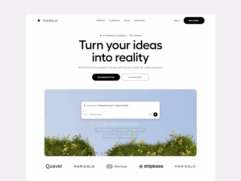 Cover image for Hero - AI landing page