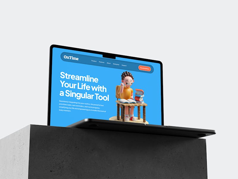 Cover image for On Time Mobile app landing page