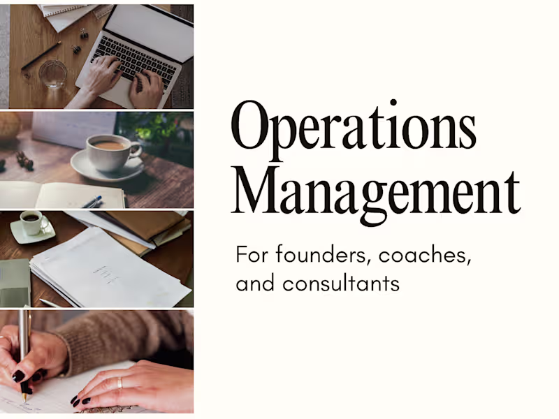 Cover image for Operations Management (Ongoing)