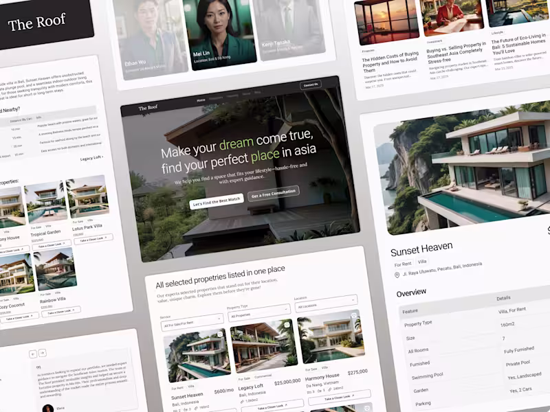 Cover image for The Roof - Real Estate Website Framer Template