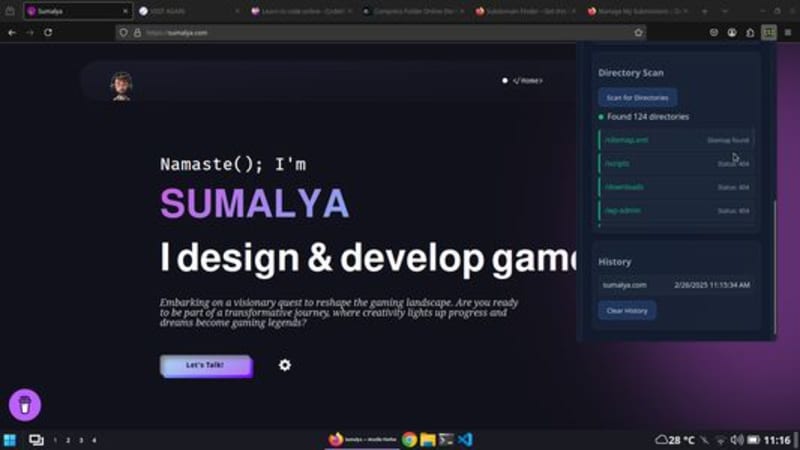 Cover image for Subdomain Finder Firefox Extension Development