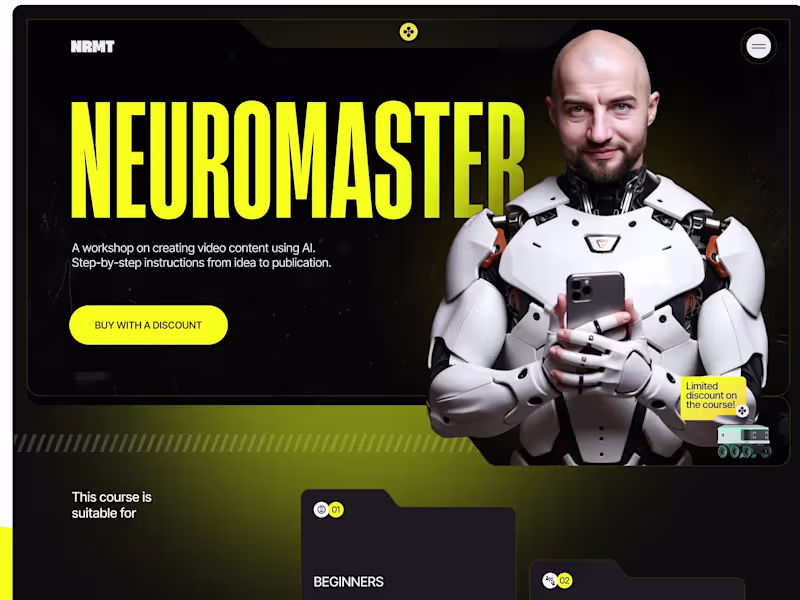 Cover image for Neuromaster — AI-Powered Video Course Landing Page Design. C...