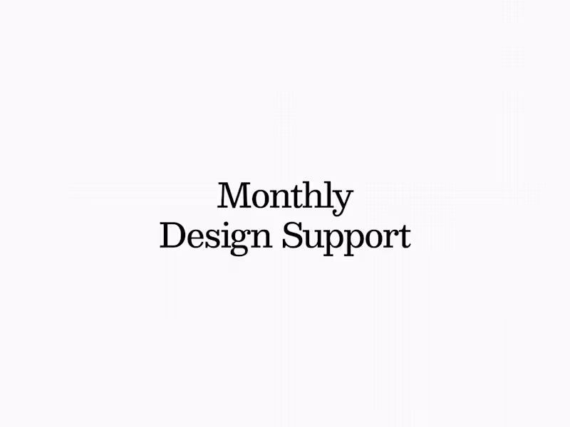 Cover image for Monthly Design Support