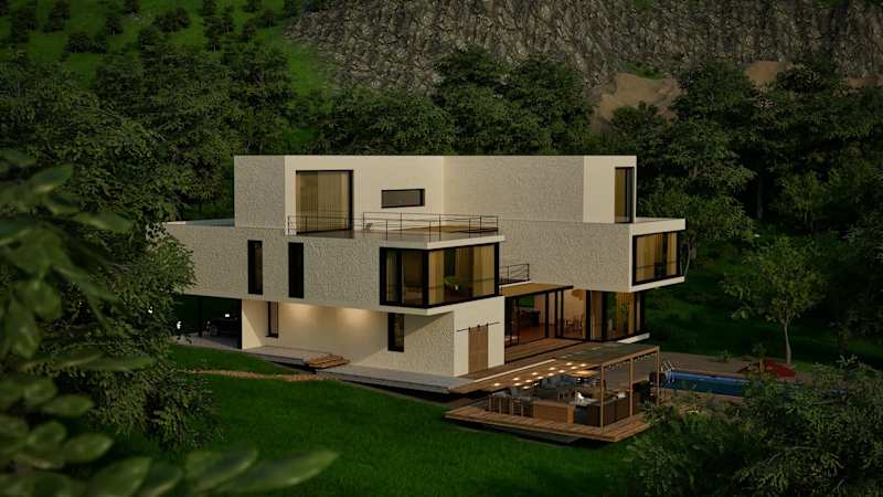 Cover image for MODERN SEASIDE VILLA (Full project Without AI)