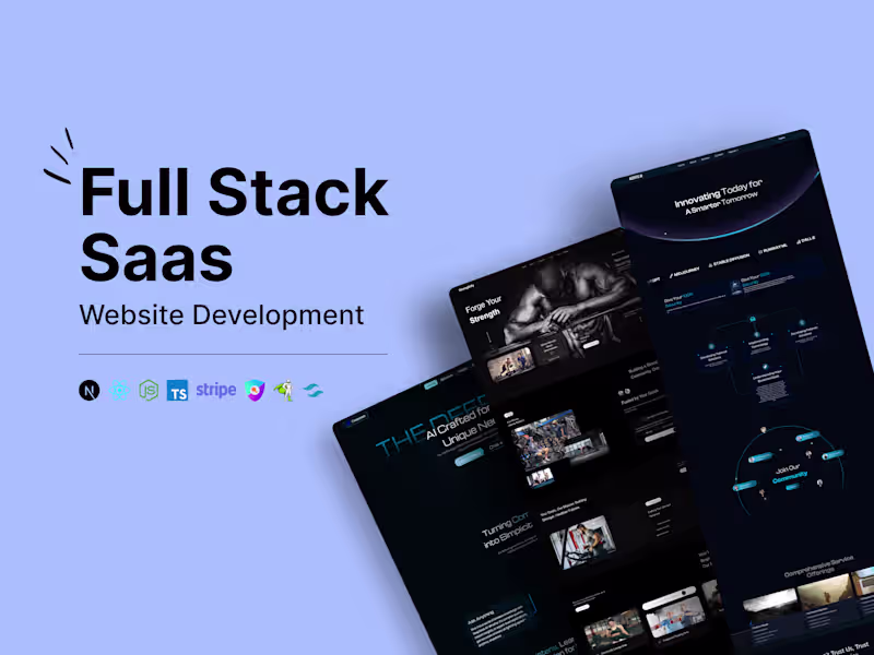 Cover image for Full Stack SaaS website development using Next.js and Node.js