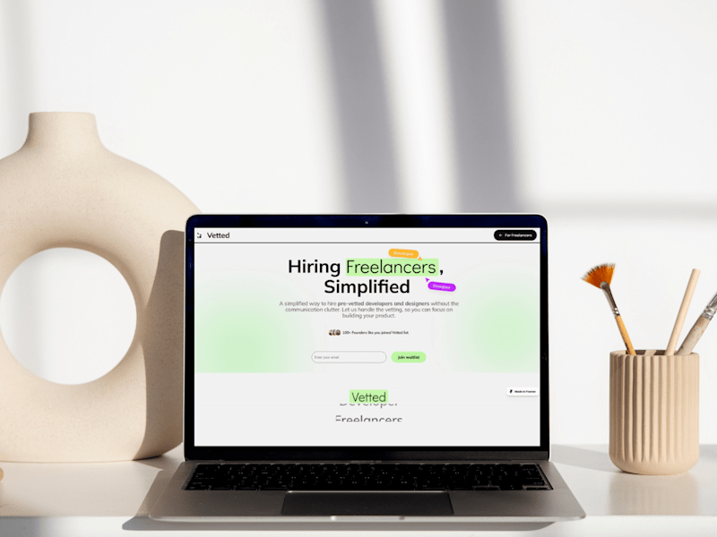 Cover image for Landing Page Design and Development for Vetted