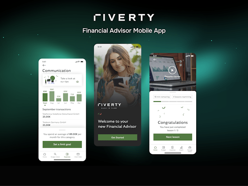 Cover image for Riverty - Financial advisor mobile app