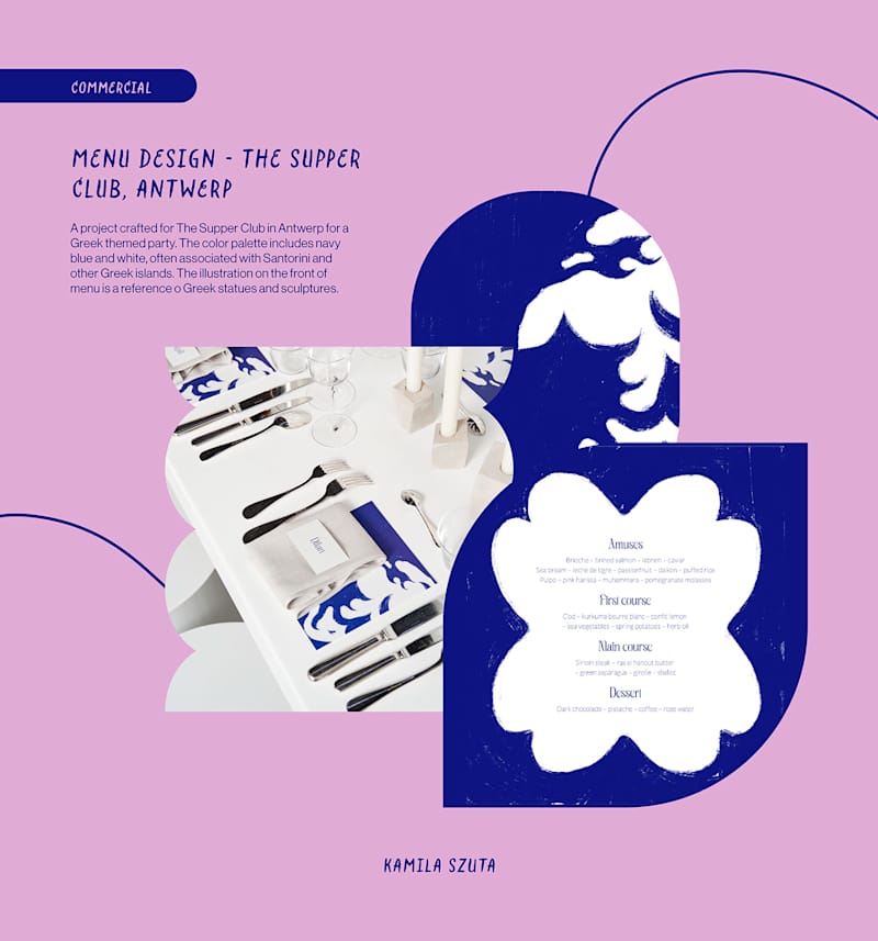 Cover image for MENU DESIGN – THE SUPPER CLUB ANTWERP :: Behance