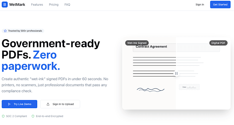 Cover image for WetMark | AI PDF Document Sign | AI Scan Effect | Replit