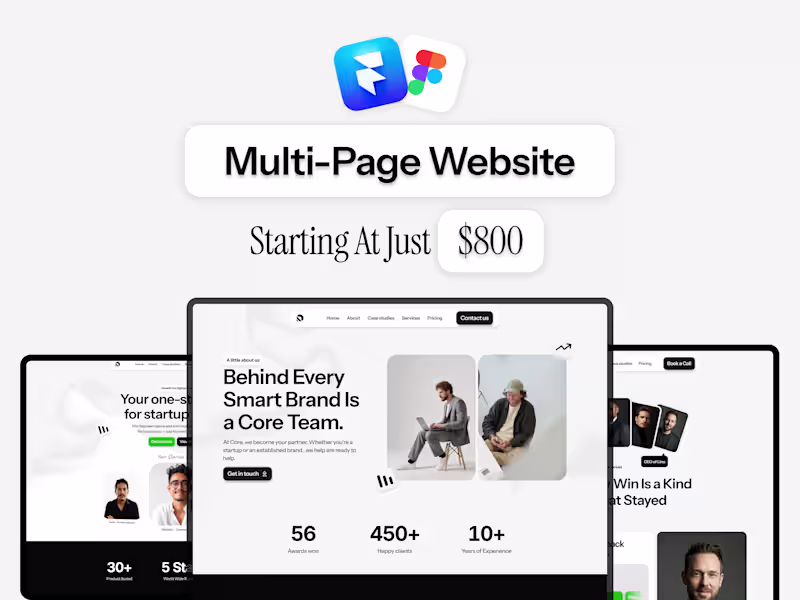 Cover image for Custom multi page website using Figma and Framer