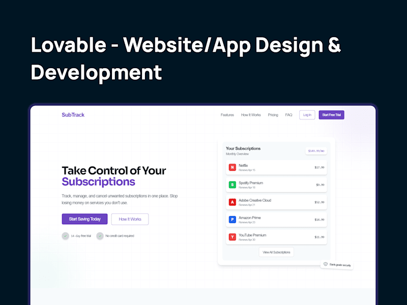 Cover image for Lovable - Website/App Design & Development