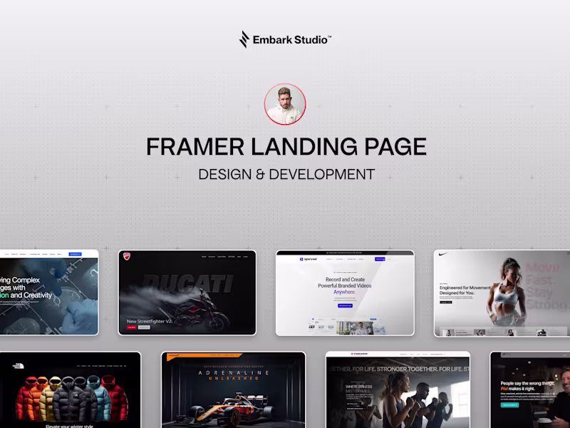 Cover image for Framer • Landing Page Design & Development