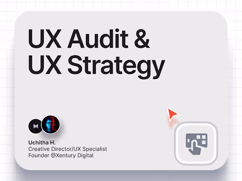 Cover image for UX Audit & UX Strategy
