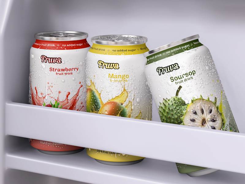 Cover image for Fruva Canned Fruit Drinks Packaging Design