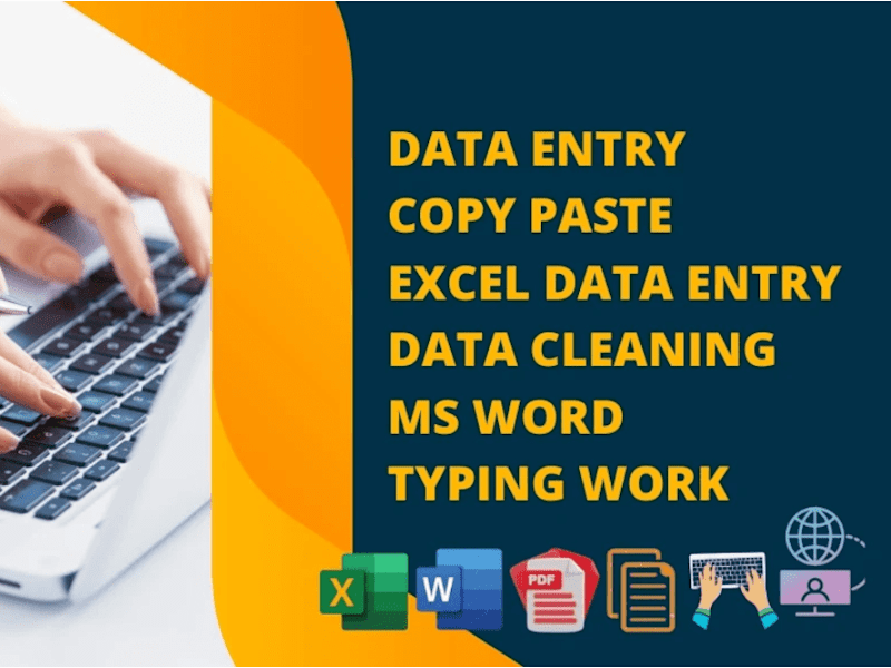 Cover image for I will do data entry,copy paste,excel data cleaning,typing work