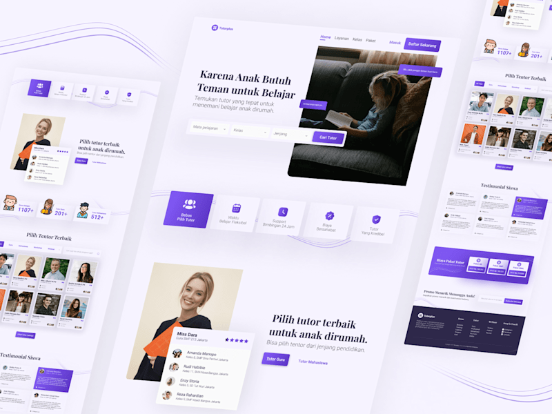 Cover image for Landing Page Tutorplus - Education Web Company