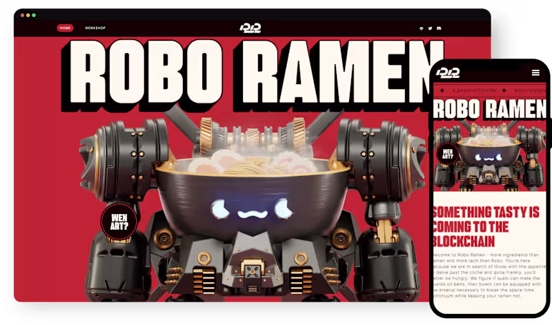 Cover image for Robo Ramen Website