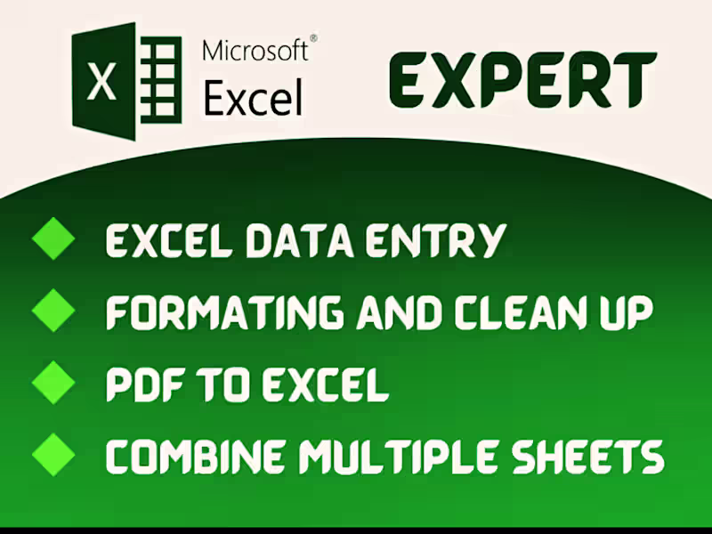 Cover image for Excel Cleaning and formating 